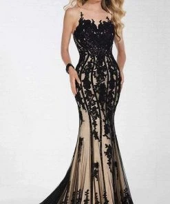 Formal Gowns Tiffany Designs - 16274 Sleeveless Contrast Lace Illusion Trumpet Gown