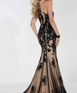 Formal Gowns Tiffany Designs - 16274 Sleeveless Contrast Lace Illusion Trumpet Gown