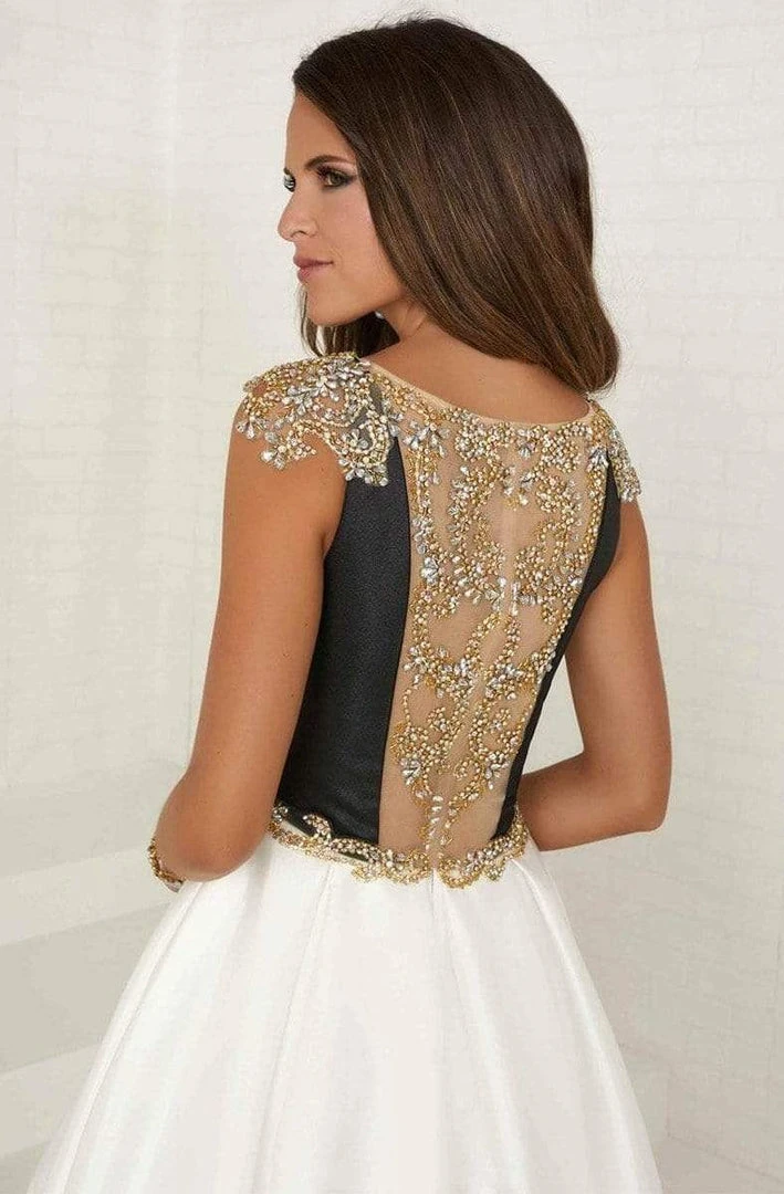 Tiffany Designs - 16297 Beaded Deep V-neck Shimmer Satin Ballgown Formal Gowns 9 Tiffany Designs - 16297 Beaded Deep V-neck Shimmer Satin Ballgown Formal Gowns