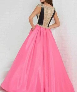 Tiffany Designs - 16297 Beaded Deep V-neck Shimmer Satin Ballgown Formal Gowns 10 Tiffany Designs - 16297 Beaded Deep V-neck Shimmer Satin Ballgown Formal Gowns