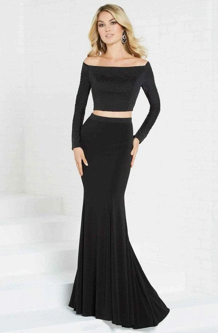 Formal Gowns Tiffany Designs - 16311 Two Piece Long Sleeve Jersey Dress 3 Formal Gowns Tiffany Designs - 16311 Two Piece Long Sleeve Jersey Dress