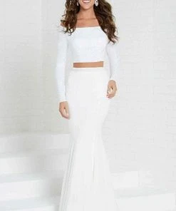 Formal Gowns Tiffany Designs - 16311 Two Piece Long Sleeve Jersey Dress 7 Formal Gowns Tiffany Designs - 16311 Two Piece Long Sleeve Jersey Dress