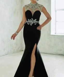 Formal Gowns Tiffany Designs - 46039 Bejeweled Choker Illusion Evening Gown