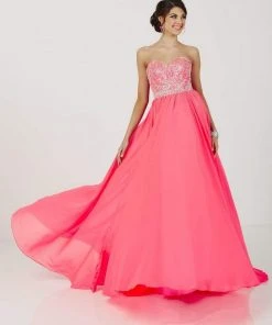 Tiffany Designs - 46050 Shimmering Sweetheart A-Line Chiffon Evening Gown Formal Gowns