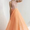 Tiffany Designs - 46055 Luminous Jewel A-Line Chiffon Long Evening Gown