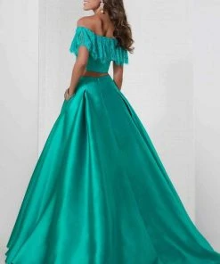 Tiffany Designs - 46134 Off-Shoulder Two-Piece Ballgown Formal Gowns