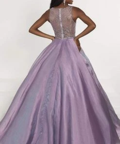 Tiffany Designs - 46169 Embellished V-neck Crystal Organza Ballgown Formal Gowns