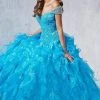 Tiffany Designs - 56257 Ornate Off-Shoulder Lace Bodice Ballgown Formal Gowns