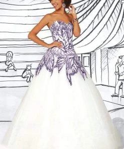 Formal Gowns Tiffany Designs - 61113 Strapless Embellished Ballgown