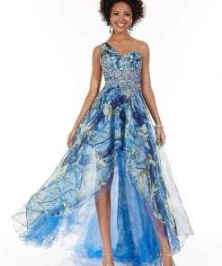 Tiffany Homecoming - 16042 Ruched Asymmetric High Low Dress Formal Gowns