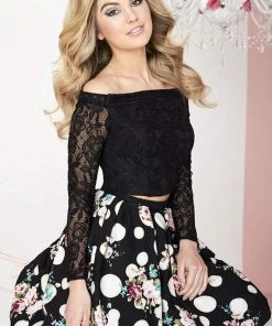 Tiffany Homecoming - 27123 Two Piece Lace Off-Shoulder Dress Cocktail Dresses