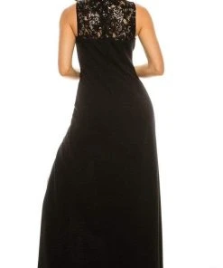 Vince Camuto - VC8M6468 Lace Accented Evening Dress