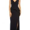 Vince Camuto - VC8M7568 V Neck Peplum Long Dress