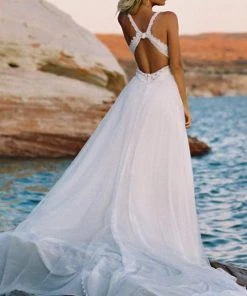 Wilderly Bride By Allure Bridals - Lace V-Neck A-Line Gown F194 - 1 Pc Sand/Champagne/Ivory In Size 10 Available Long Dresses 7 Wilderly Bride By Allure Bridals - Lace V-Neck A-Line Gown F194 - 1 Pc Sand/Champagne/Ivory In Size 10 Available Long Dresses