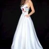 Sherri Hill - 52038 Strapless Embroidered Satin Ballgown