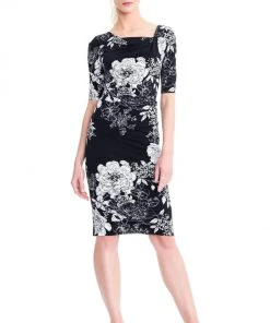 Adrianna Papell - AP1D102629 Floral Square Cocktail Dress