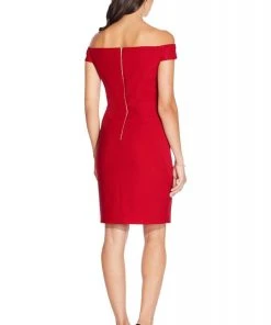 Adrianna Papell - AP1D102854 Off Shoulder Fitted Cocktail Dress
