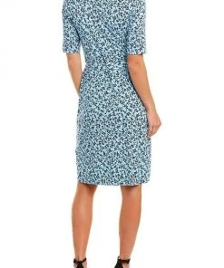 Adrianna Papell - AP1D103458 Floral Print V-neck Wrap Sheath Dress