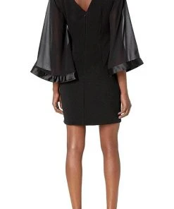 Adrianna Papell AP1D103728 - Sheer Sleeve Fitted Formal Dress