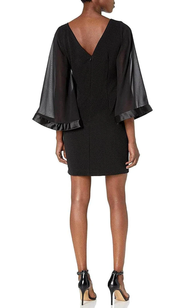 Adrianna Papell AP1D103728 - Sheer Sleeve Fitted Formal Dress 4 Adrianna Papell AP1D103728 - Sheer Sleeve Fitted Formal Dress