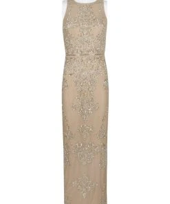 Adrianna Papell - AP1E205101 Embellished Sheath Dress With Cape Jacket