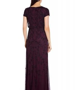 Adrianna Papell - AP1E205303 Embellished Bateau Sheath Dress