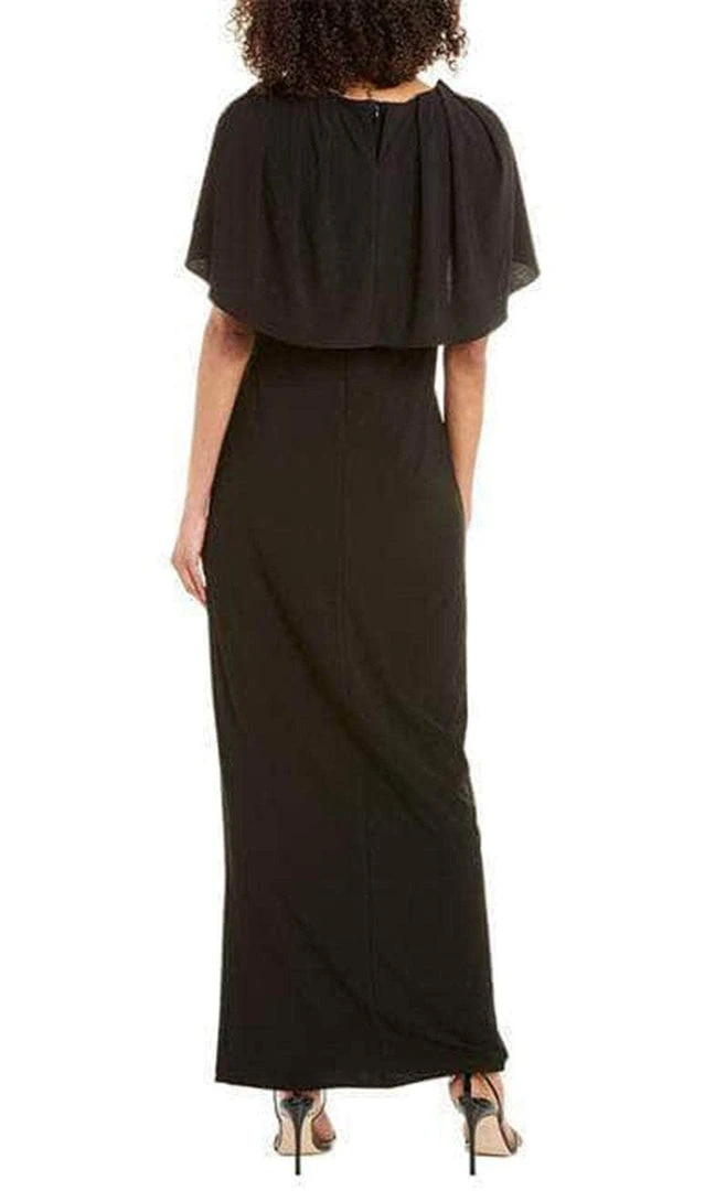Adrianna Papell AP1E205551 - Chiffon Cape Sleeved Evening Dress 4 Adrianna Papell AP1E205551 - Chiffon Cape Sleeved Evening Dress