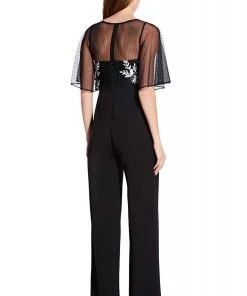 Adrianna Papell - AP1E205755 Floral Embroidered Jumpsuit