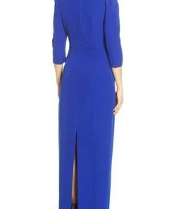 Adrianna Papell - AP1E205893 Asymmetric Neck Crepe Column Dress