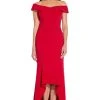 Adrianna Papell - AP1E206023 Off-Shoulder Stretch Crepe High Low Dress