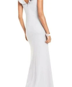 Adrianna Papell AP1E207352 - Ruffle Trimmed Sheath Evening Dress