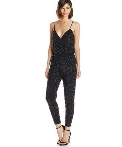 Adrianna Papell - Embellished V-Neck Jumpsuit 231M59400