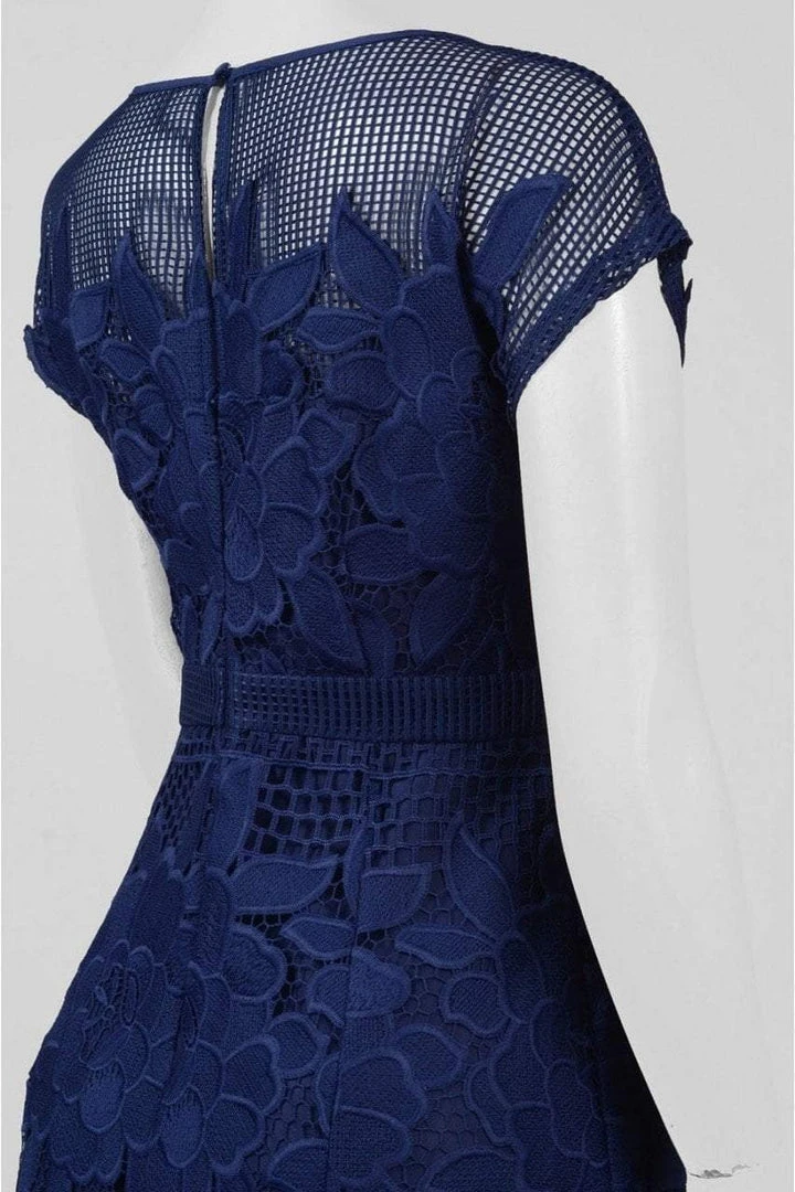 Adrianna Papell Lattice Illusion Floral Lace Dress 7 Adrianna Papell Lattice Illusion Floral Lace Dress