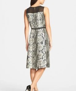 Adrianna Papell - Print Jewel Neck Dress 16PD78030