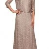 Alex Evenings - 1122012 Embroidered Lace A-line Dress 2 Alex Evenings - 1122012 Embroidered Lace A-line Dress
