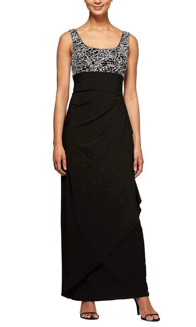 Alex Evenings - 1211421 Glitter Print Sheath Dress With Bolero 5 Alex Evenings - 1211421 Glitter Print Sheath Dress With Bolero