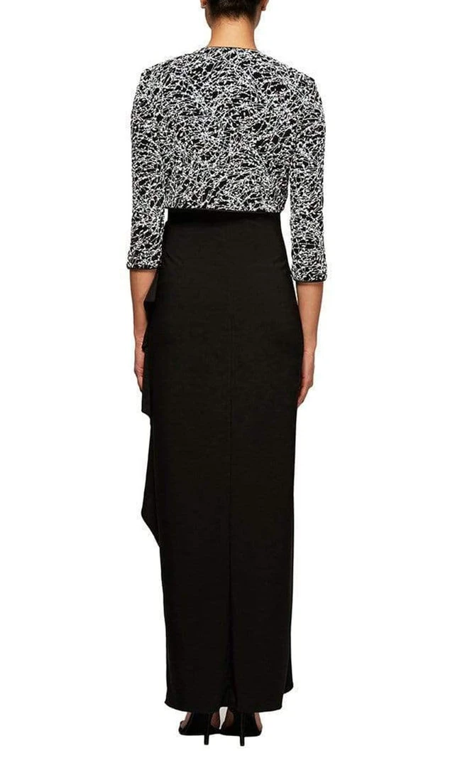 Alex Evenings - 1211421 Glitter Print Sheath Dress With Bolero 4 Alex Evenings - 1211421 Glitter Print Sheath Dress With Bolero