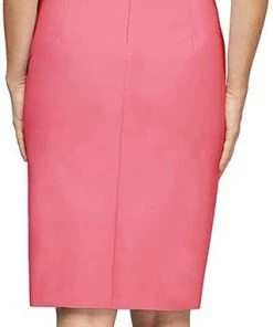 Alex Evenings - 134005 Faux Surplice Fitted Dress With Jewel Accent