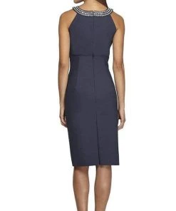 Alex Evenings - 134165 Beaded Halter Neck Fitted Cocktail Dress