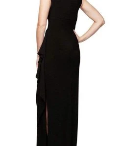 Alex Evenings - 1351423 Topped Lace Side Ruched Dress