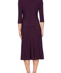 Alex Evenings - 135372 Beaded Scoop Neck Two-Piece Dress