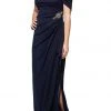 Alex Evenings - 232902 Cold Shoulder Long Gown With Slit