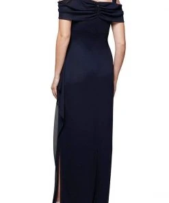 Alex Evenings - 232902 Cold Shoulder Long Gown With Slit