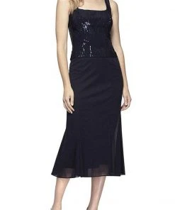 Alex Evenings - 296267 Square Neck Two Piece Sheath Dress