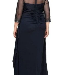 Alex Evenings - 432833 Beaded Jewel Neck Sheath Dress