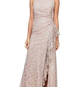 Alex Evenings - 81122434 Laced Draping Long Dress