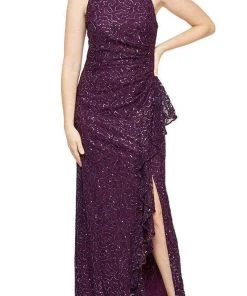 Alex Evenings - 81122434 Laced Draping Long Dress