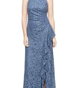 Alex Evenings - 81122434 Laced Draping Long Dress