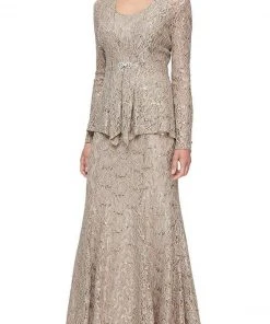 Alex Evenings - 81122452 Sleeveless Sequin Lace Dress With Jacket