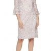 Alex Evenings - 81171268 Quarter Sleeved Midi Laced Dress
